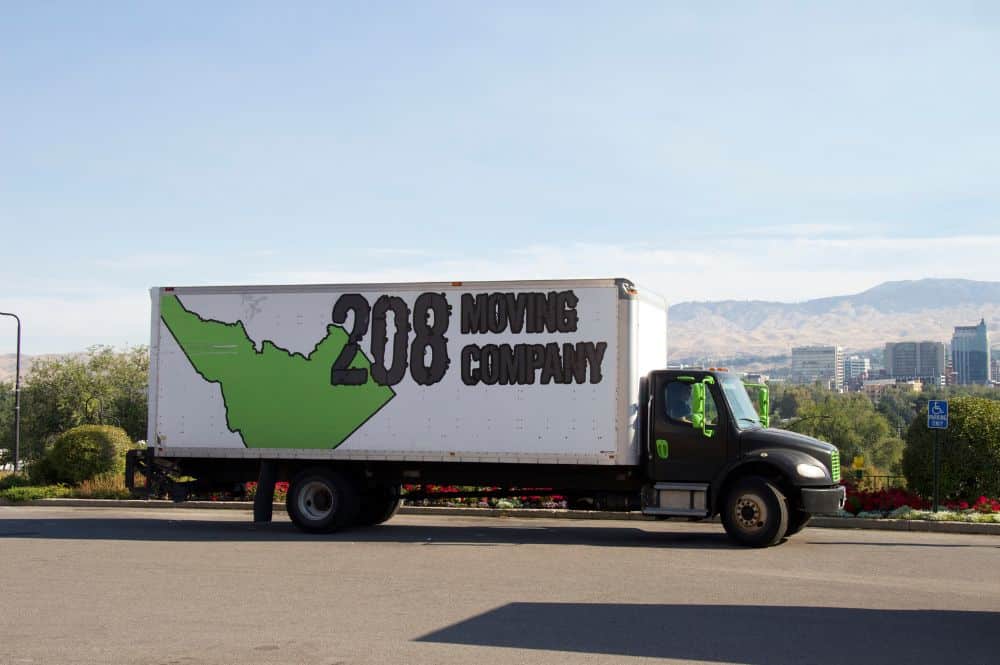 Moving services in Boise, Idaho, showcasing professional movers and packing supplies for a seamless relocation experience.