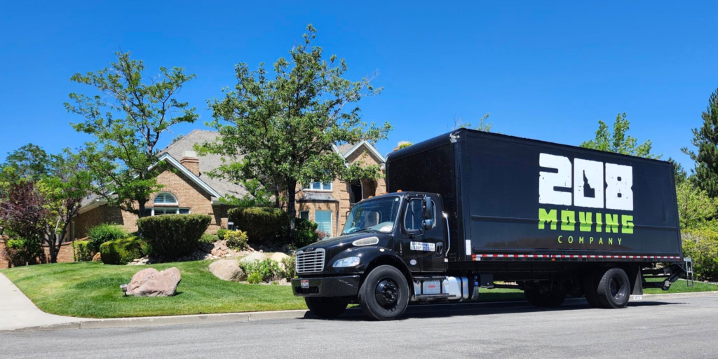 Boise residential moving truck parked in front of a home in the Treasure Valley